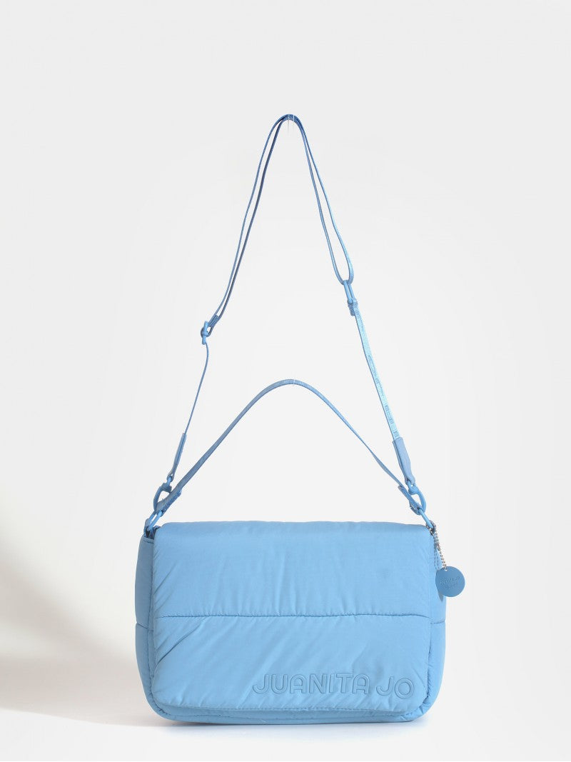 Bandolera Puffer Azul Caro