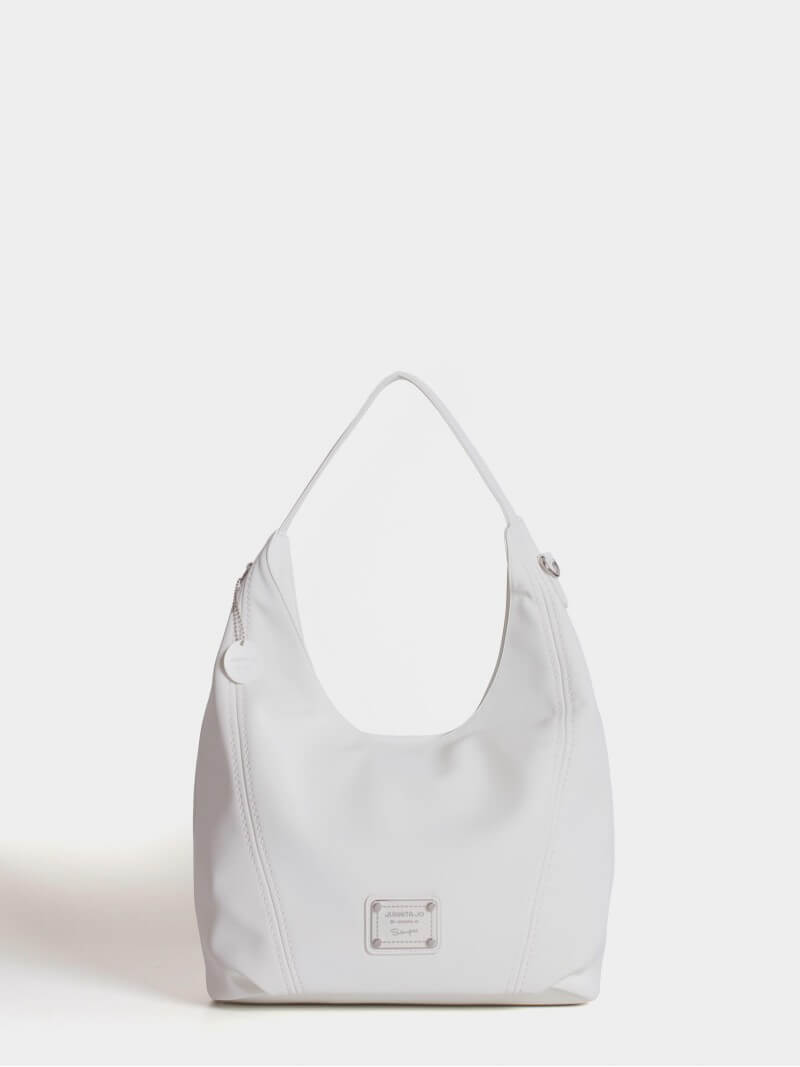 Cartera Tipo Hobo Blanca Mediana Nala