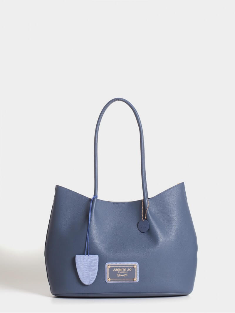 Cartera Shopper Azul Grande Alma