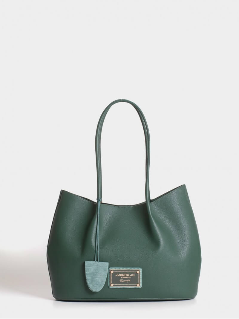 Cartera Shopper Verde Grande Alma