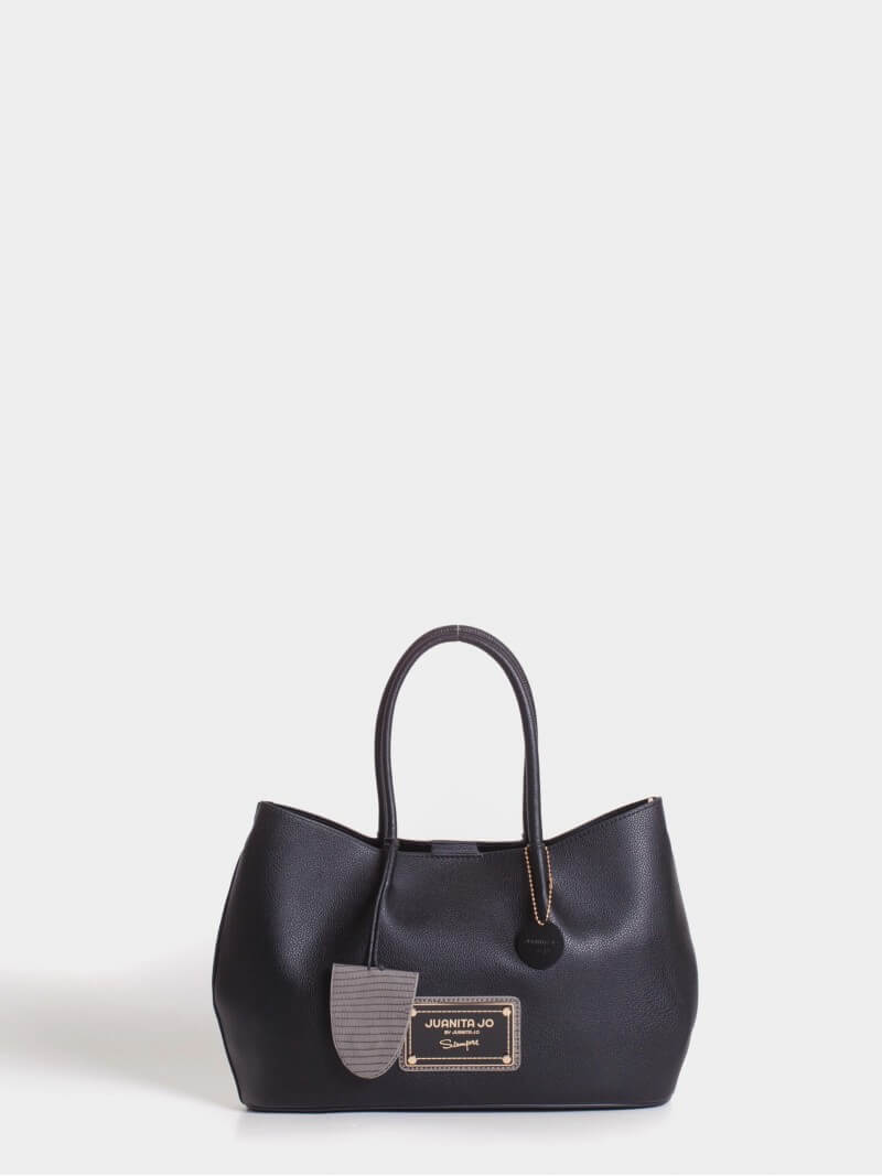 Cartera Shopper Negra Mediana Alma