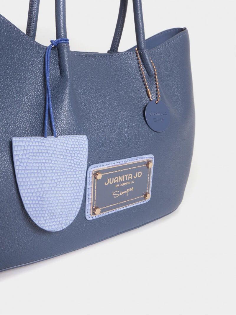 Cartera Shopper Azul Mediana Alma