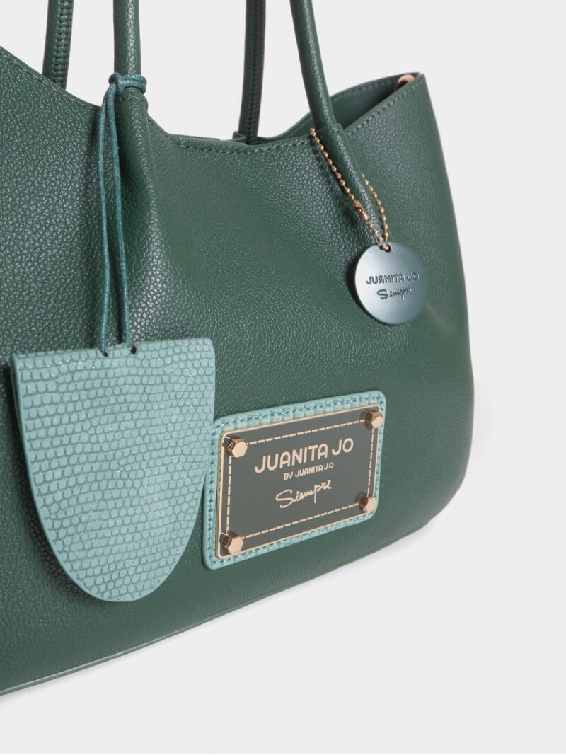 Cartera Shopper Verde Mediana Alma