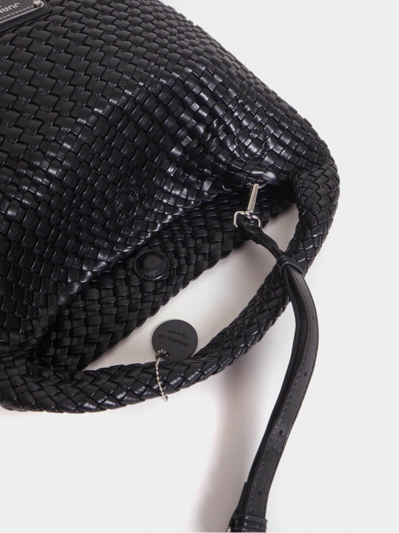 Cartera Negra Mediana Lazo
