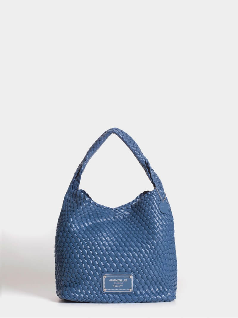 Cartera Mediana Azul Lazo