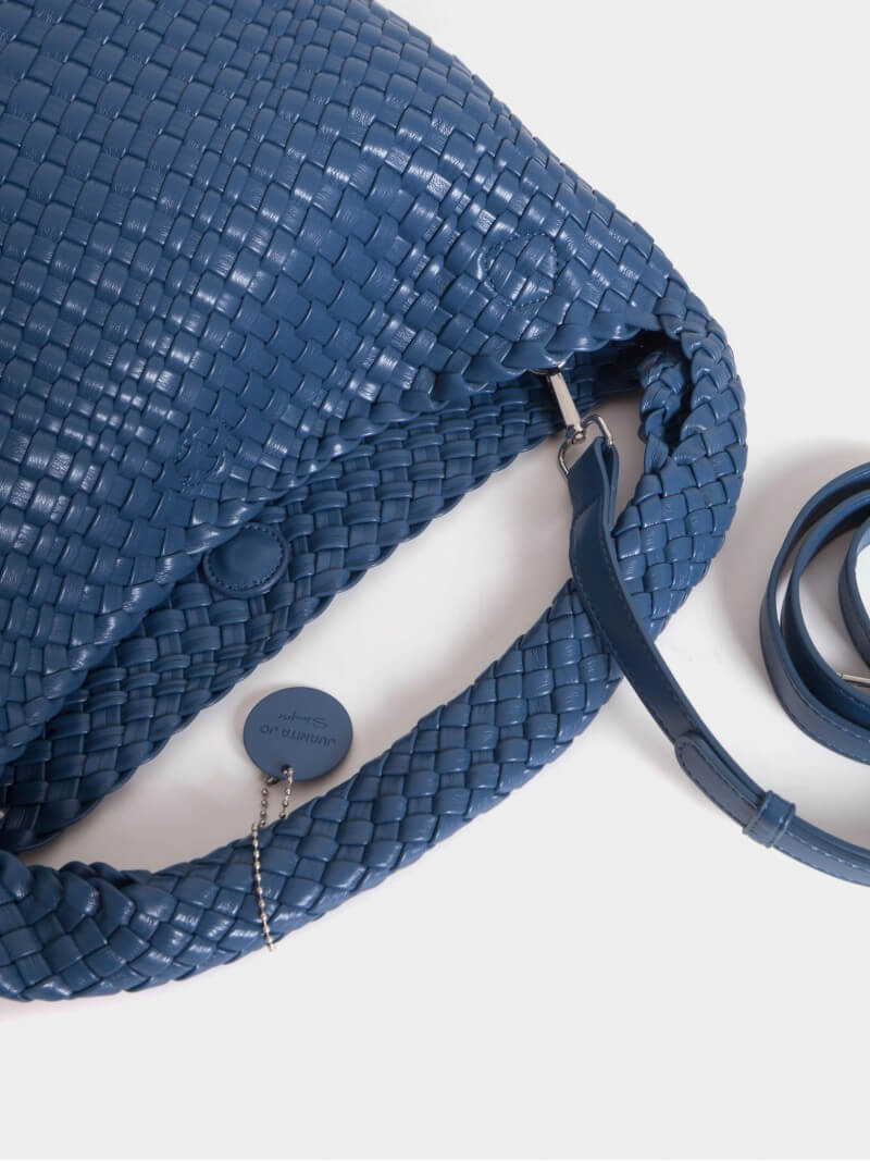 Cartera Mediana Azul Lazo