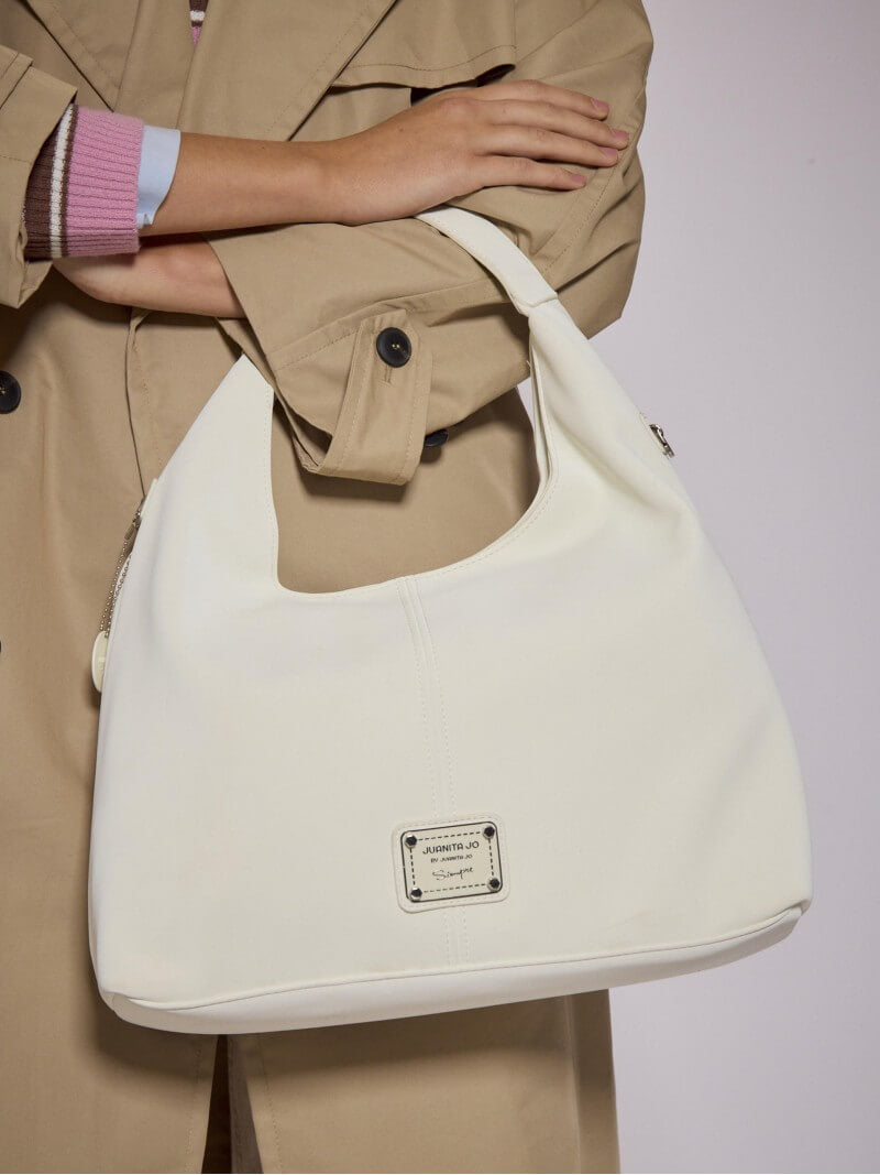 Cartera Tipo Hobo Blanca Grande Nala