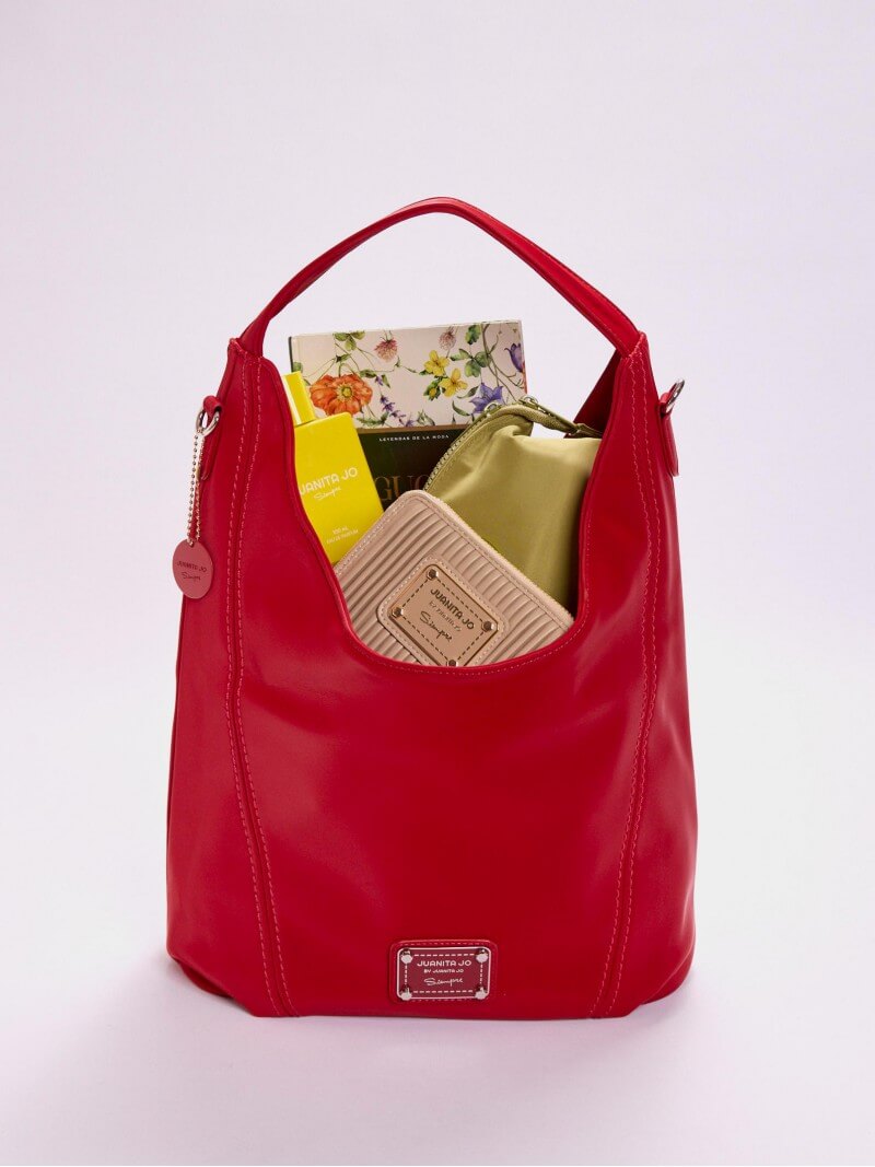 Cartera Tipo Hobo Roja Mediana Nala