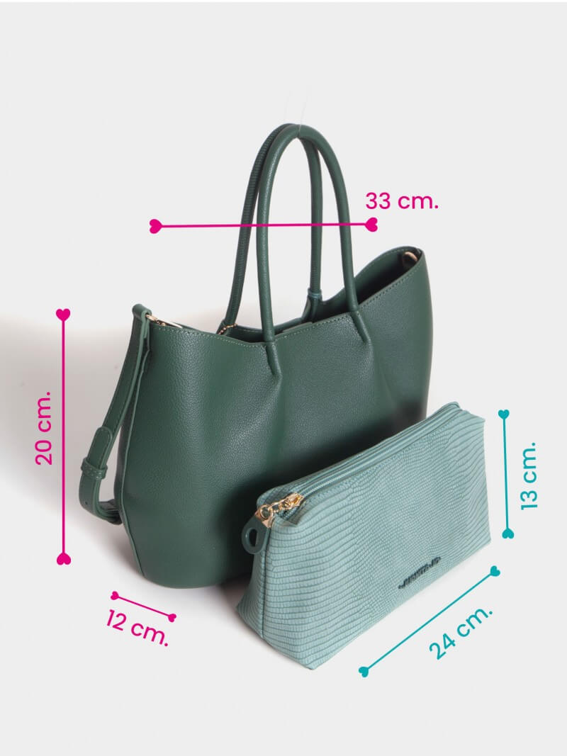 Cartera Shopper Verde Mediana Alma