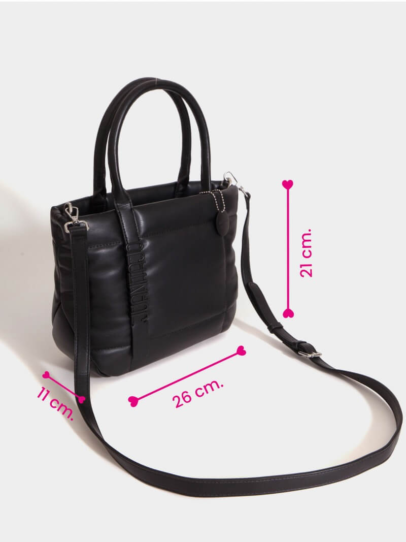 Cartera Negra Chica Puffer