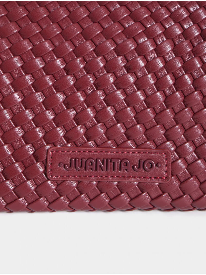 Set Lazo: Cartera Mediana + Sobre Pouch Rectangular Bordó