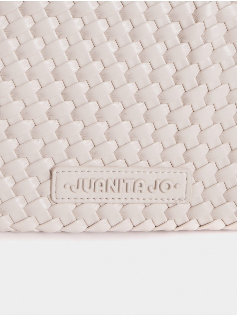 Set Lazo: Cartera Mediana + Sobre Pouch Rectangular Crema