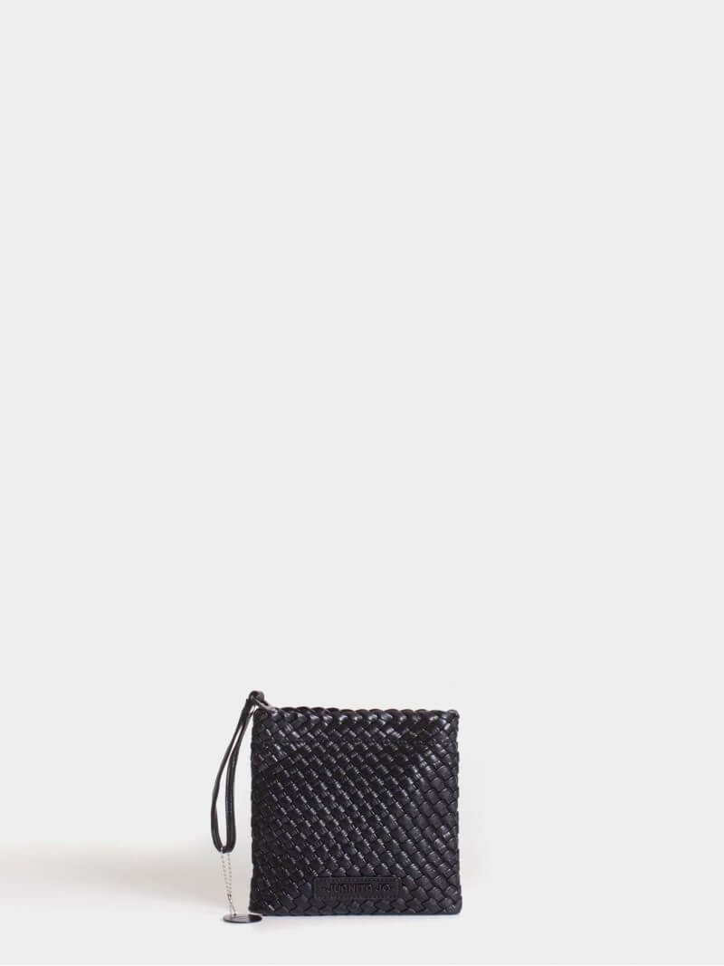 Set Lazo: Cartera Chica + Sobre Pouch Cuadrado Negro