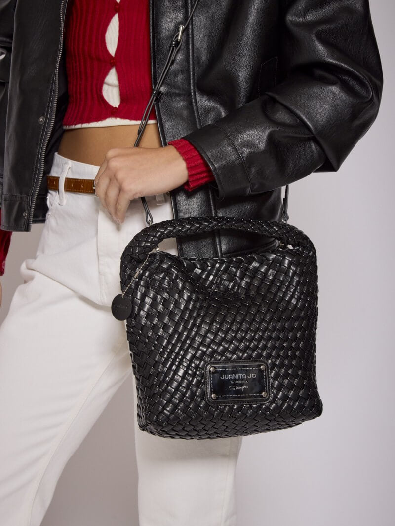 Set Lazo: Cartera Chica + Sobre Pouch Cuadrado Negro