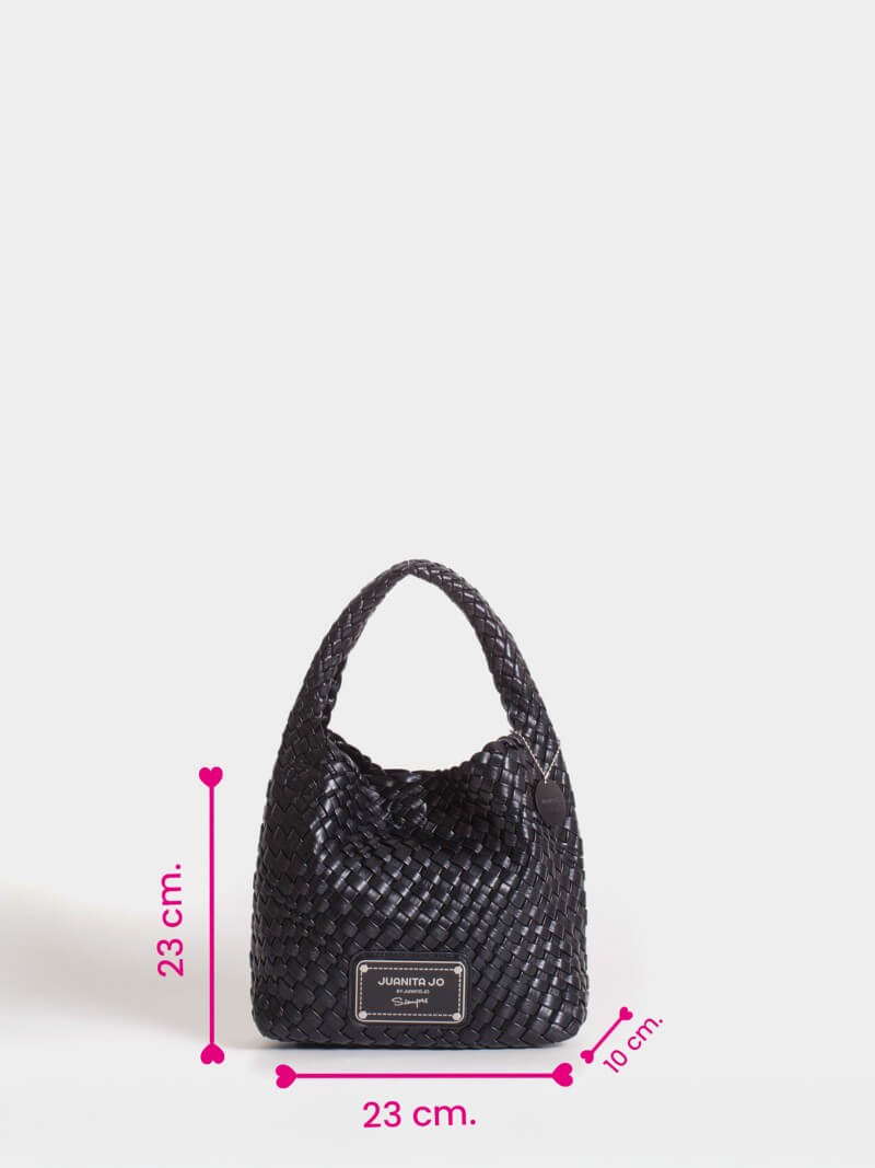 Set Lazo: Cartera Chica + Sobre Pouch Cuadrado Negro