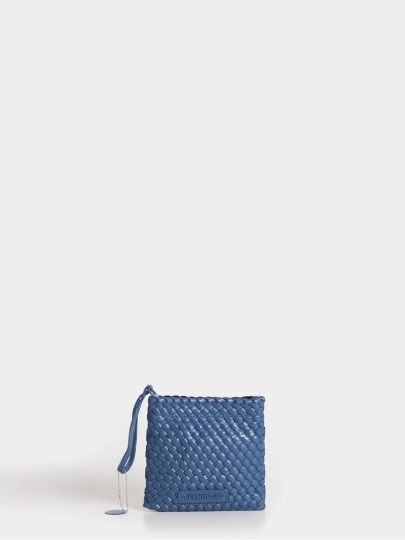 Set Lazo: Cartera Chica + Sobre Pouch Cuadrado Azul