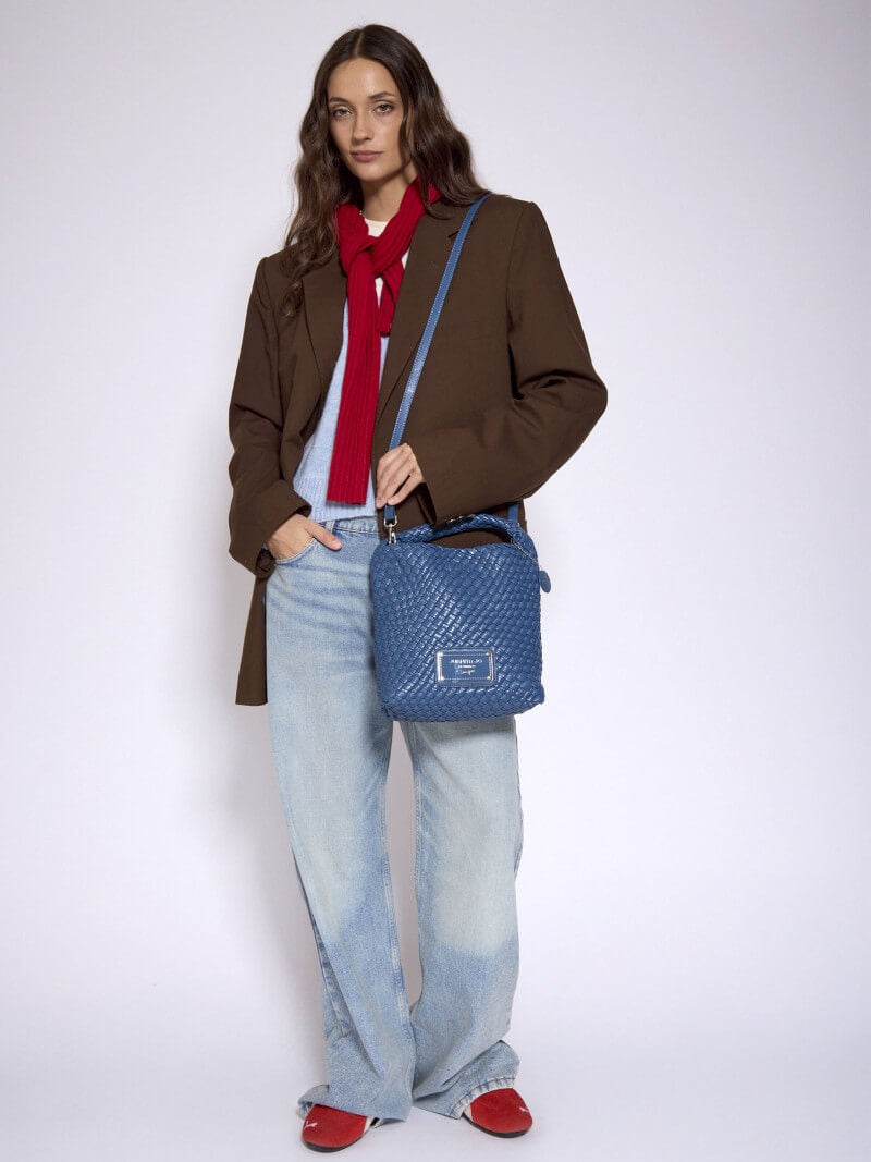Cartera Azul Chica Lazo