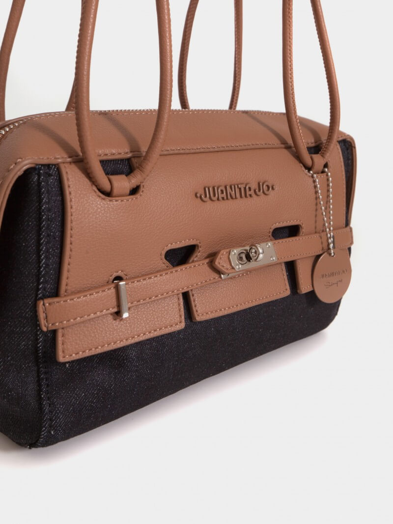 Baguette Denim Jessie Negro Y Suela