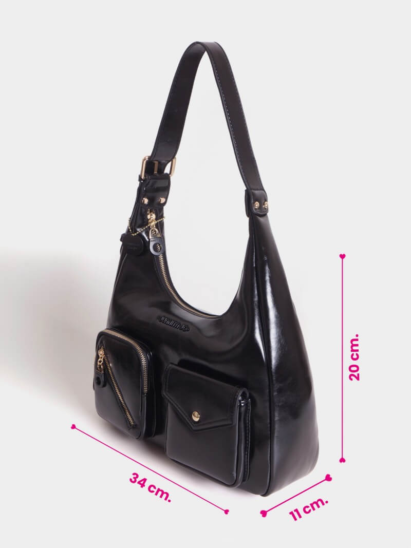 Cartera Charol Ginebra Negro