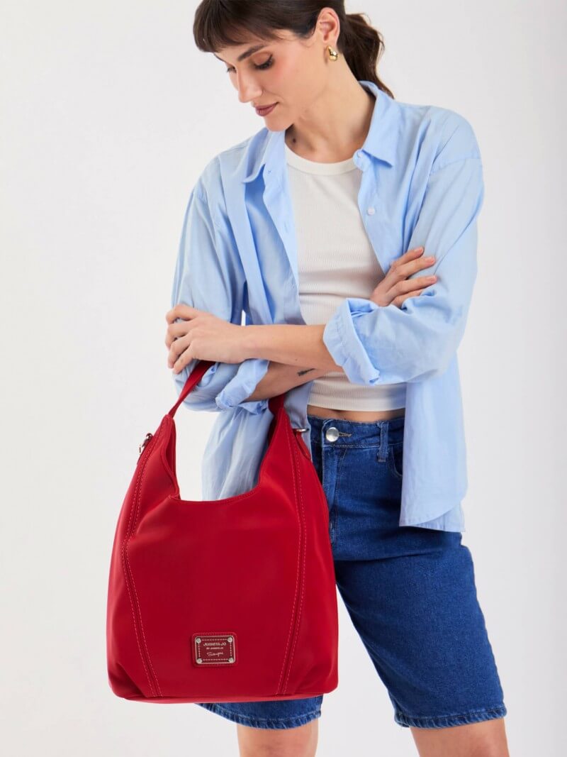 Cartera Tipo Hobo Roja Mediana Nala