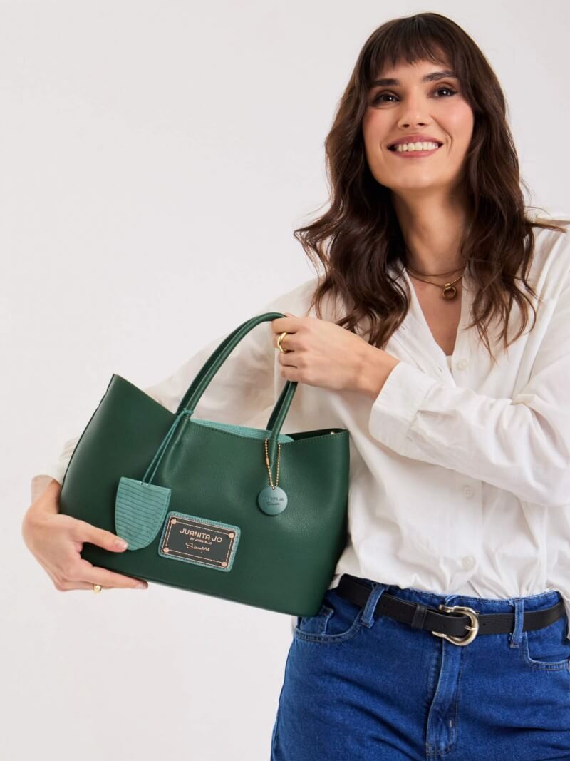 Cartera Shopper Verde Mediana Alma