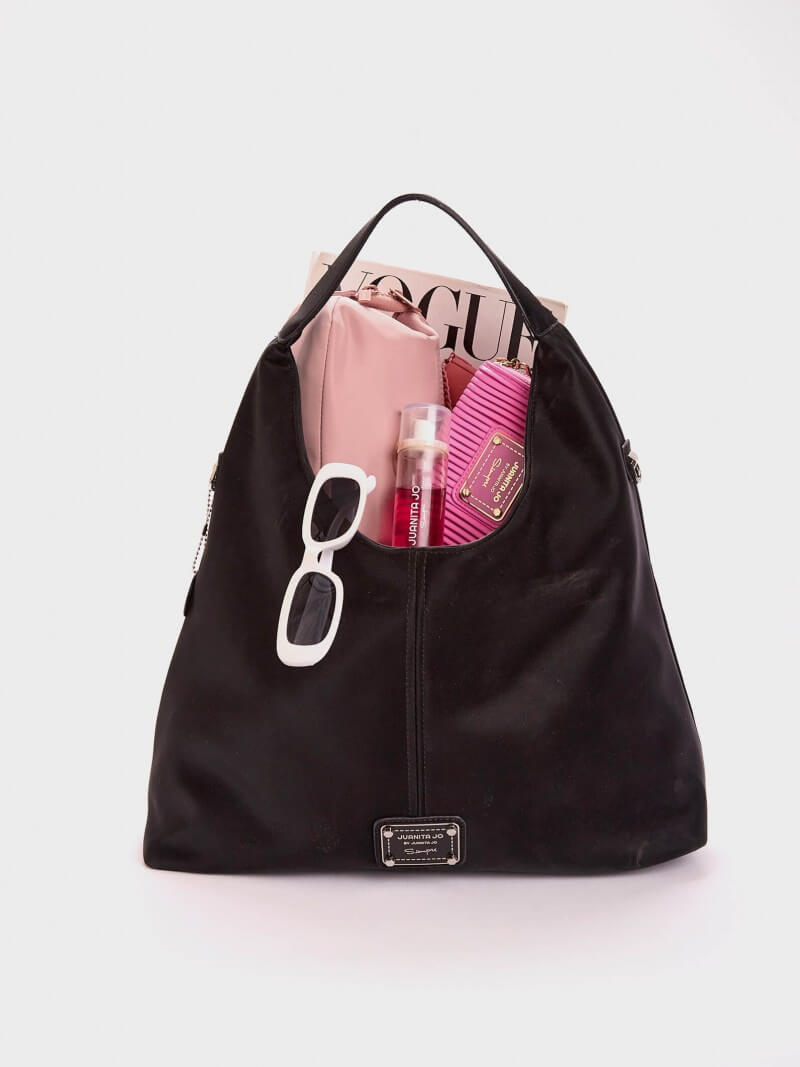 Cartera Negra Tipo Hobo Grande Nala