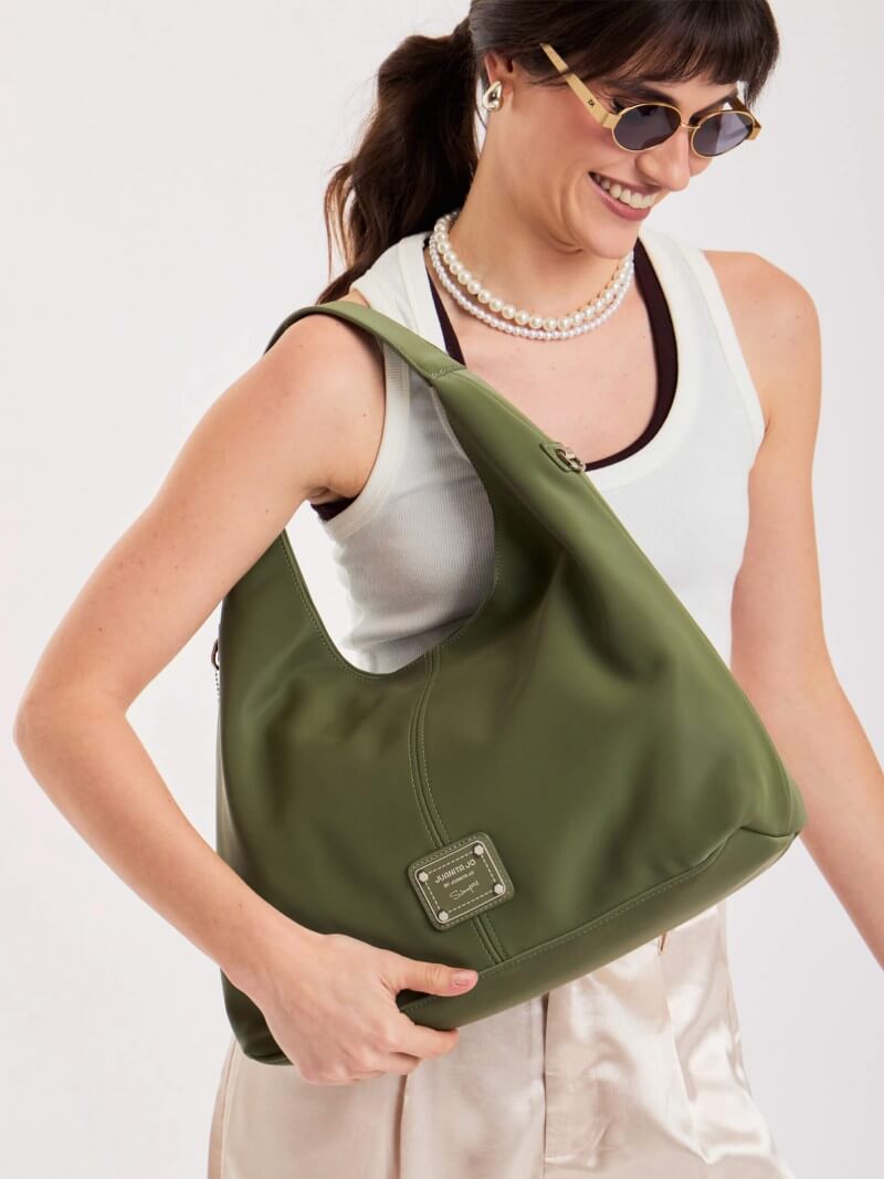 Cartera Tipo Hobo Verde Grande Nala