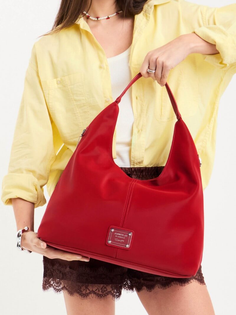 Cartera Tipo Hobo Roja Grande Nala