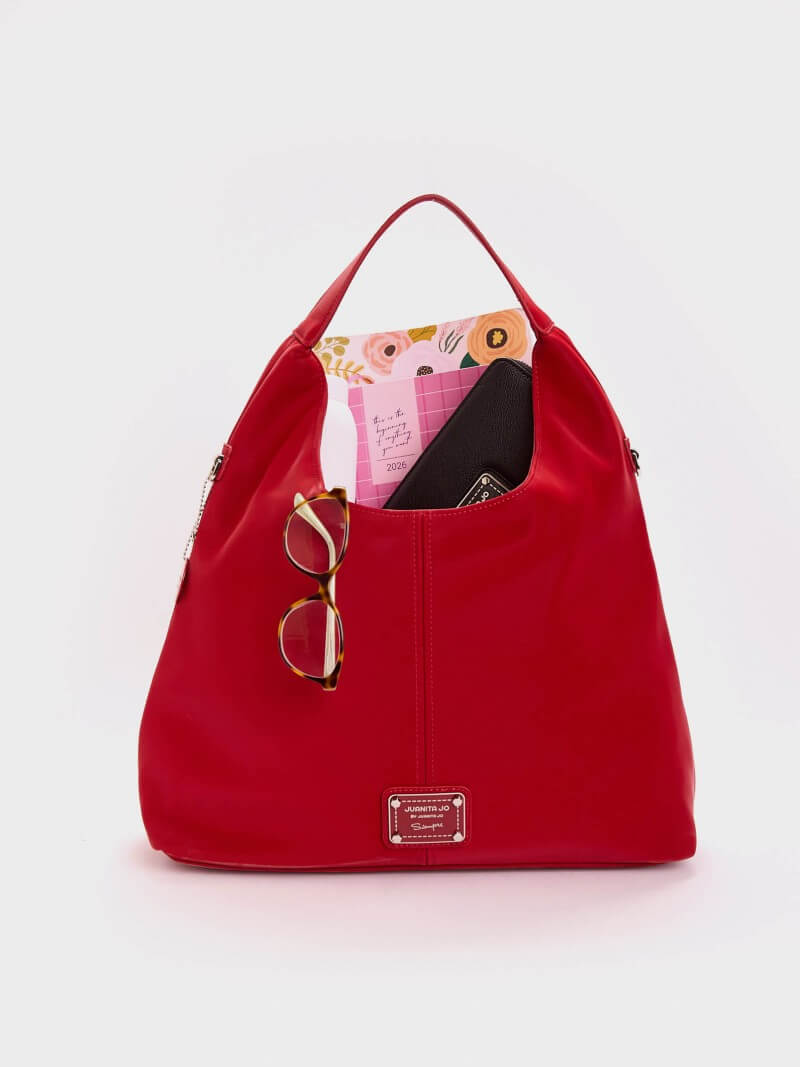 Cartera Tipo Hobo Roja Grande Nala