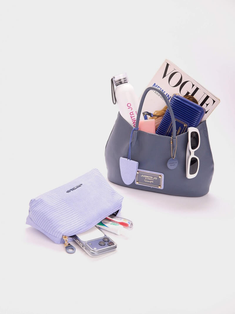 Cartera Shopper Azul Mediana Alma