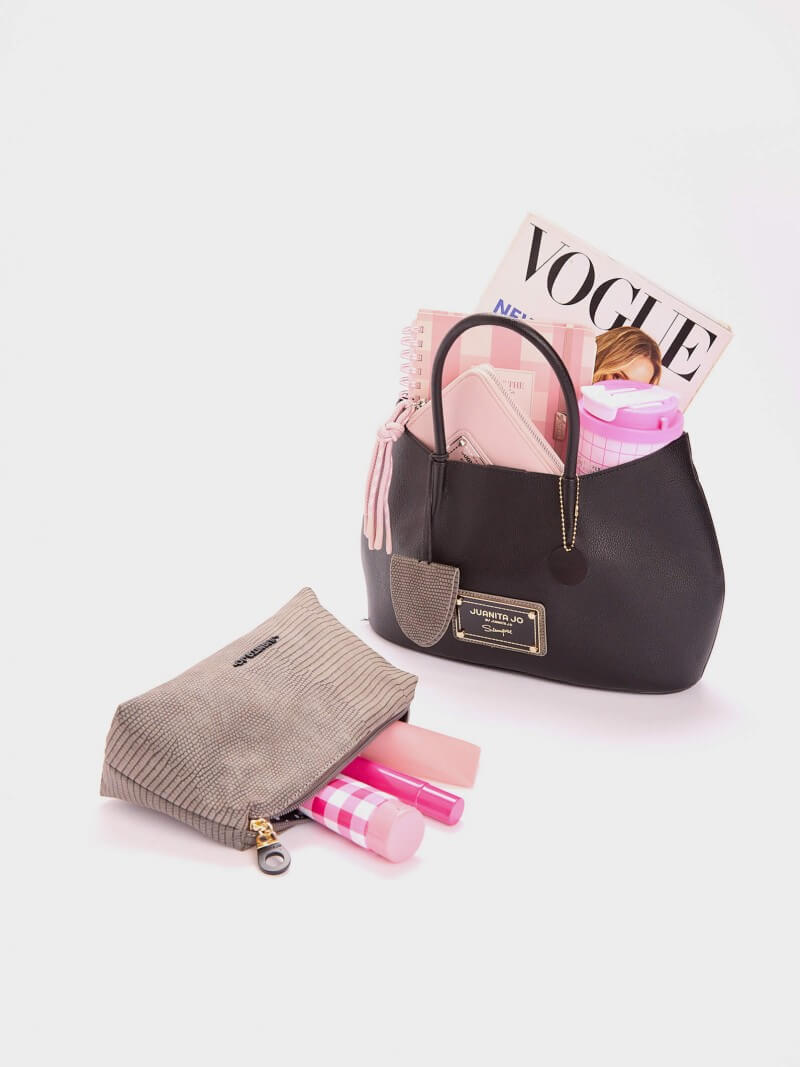 Cartera Shopper Negra Mediana Alma