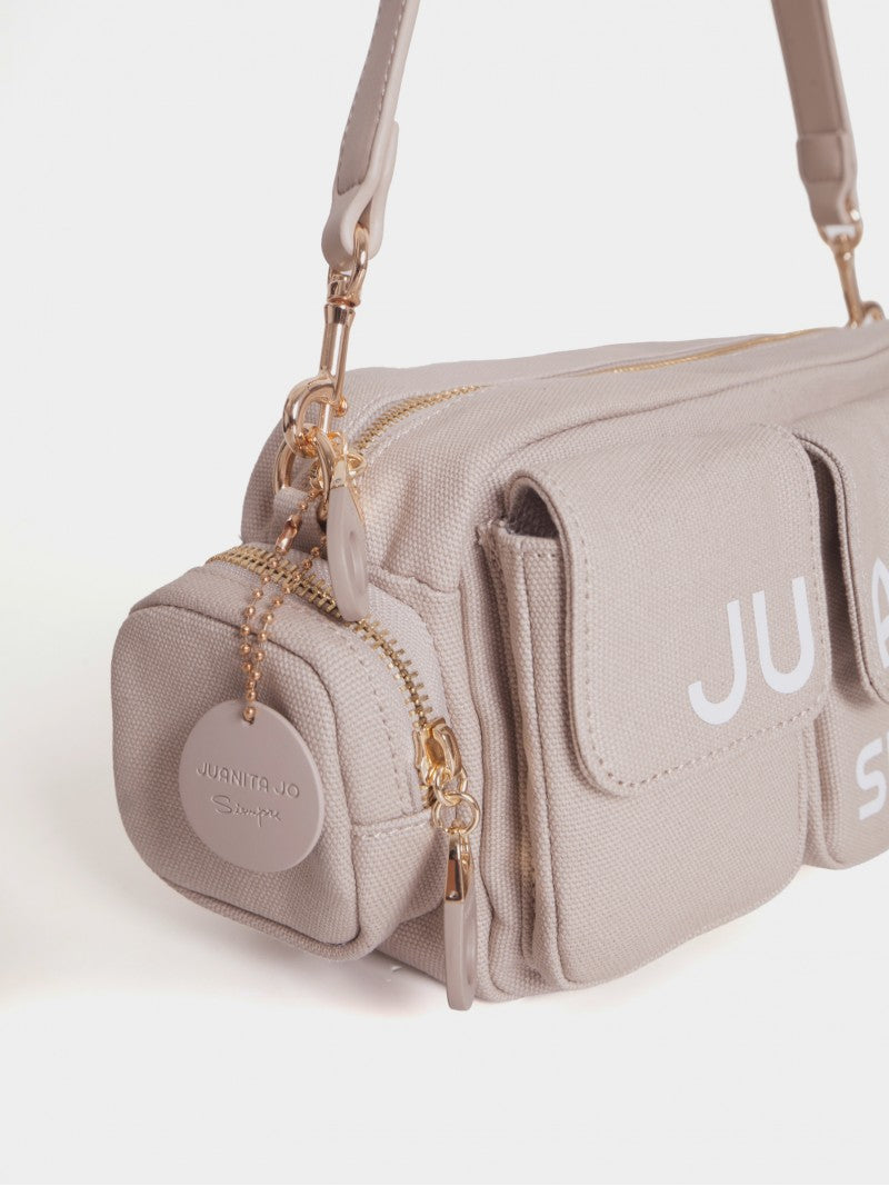 Cartera De Hombro Dafne Crema