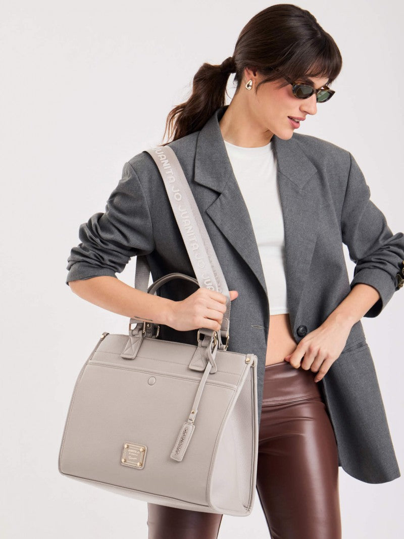 Cartera Tipo Maletín Madrid Gris