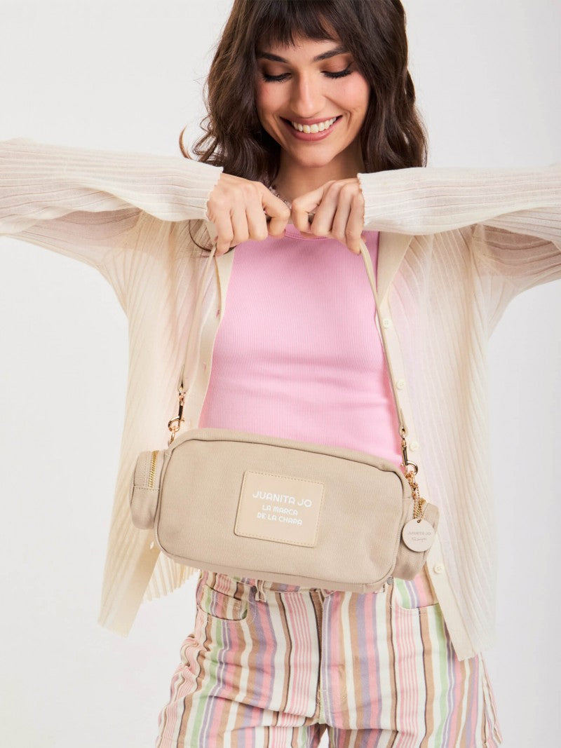 Cartera De Hombro Dafne Crema