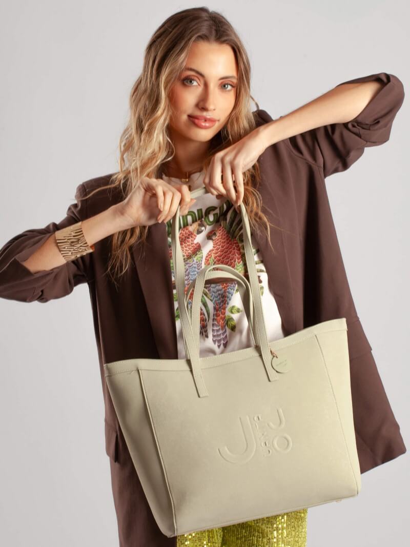 Cartera Jana Con Doble Asa Verde