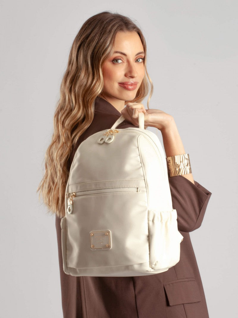Mochila De Novytex Para Notebook Zoe Blanco