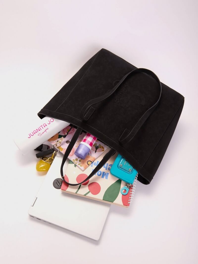Cartera Jana Con Doble Asa Negro