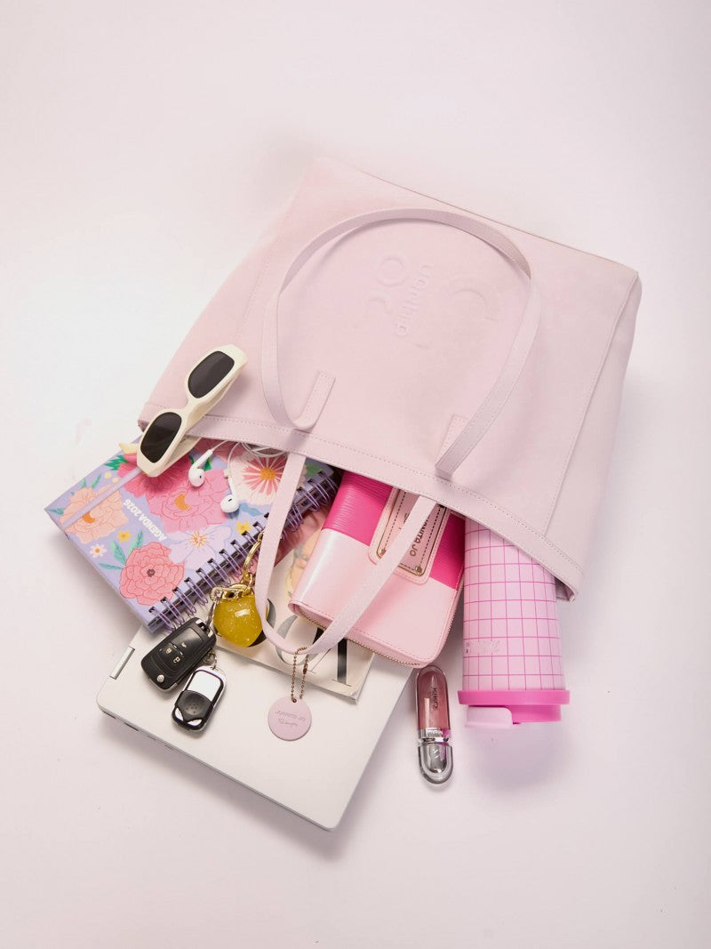 Cartera Jana Con Doble Asa Rosa